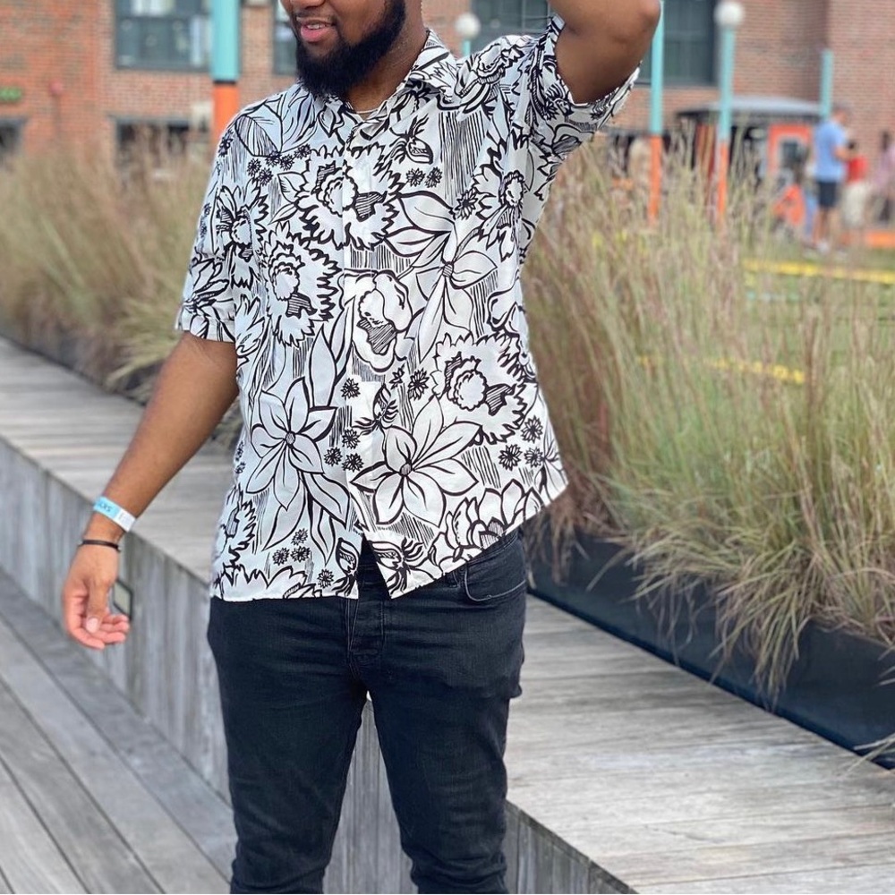 Men’s Fendi Floral Silk Button Up Shirt